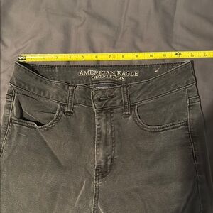 American eagle high rise jegging size 4 super stretch - gray